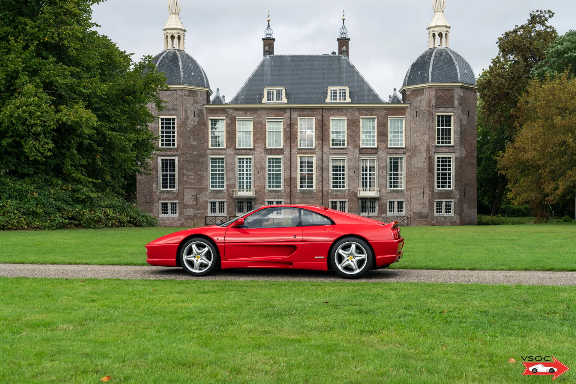 The owner’s red 1996 Ferrari F355 in the Netherlands, photographed by VSOC